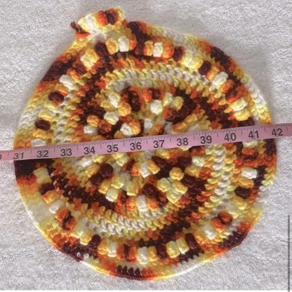 Vintage MCM Colours Handmade Crochet Knit Hot Pads - Picture 8 of 8